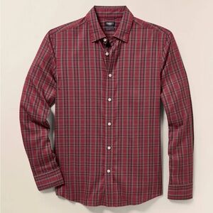 Faherty Red and Green Plaid Men's Shirt